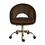 Office Desk Chair - Velvet COVE - BROWN