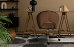 Office Desk Chair - Velvet COVE - BROWN