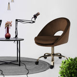 Office Desk Chair - Velvet COVE - BROWN