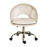 Office Desk Chair - Velvet COVE - CREAM