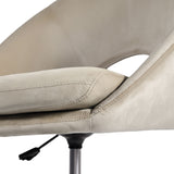 Office Desk Chair - Velvet COVE - CREAM - Extra Image