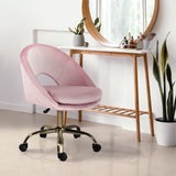 Office Desk Chair - Velvet COVE - PINK