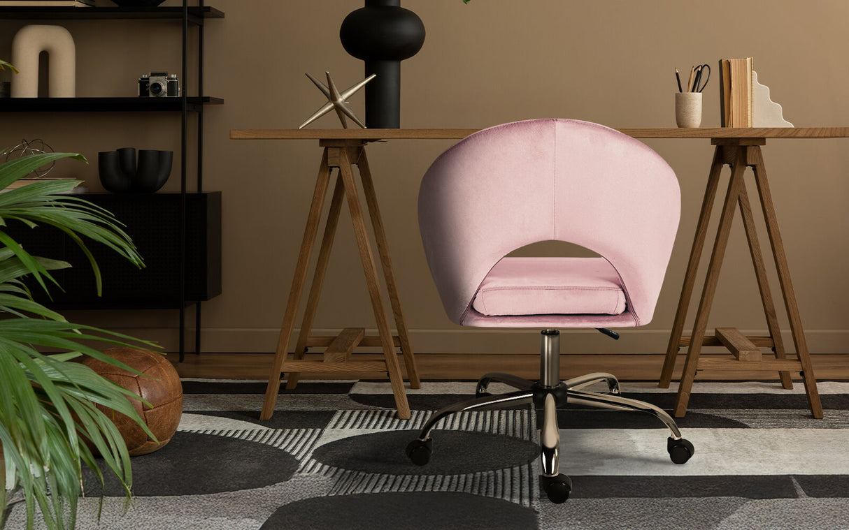 Office Desk Chair - Velvet COVE - PINK
