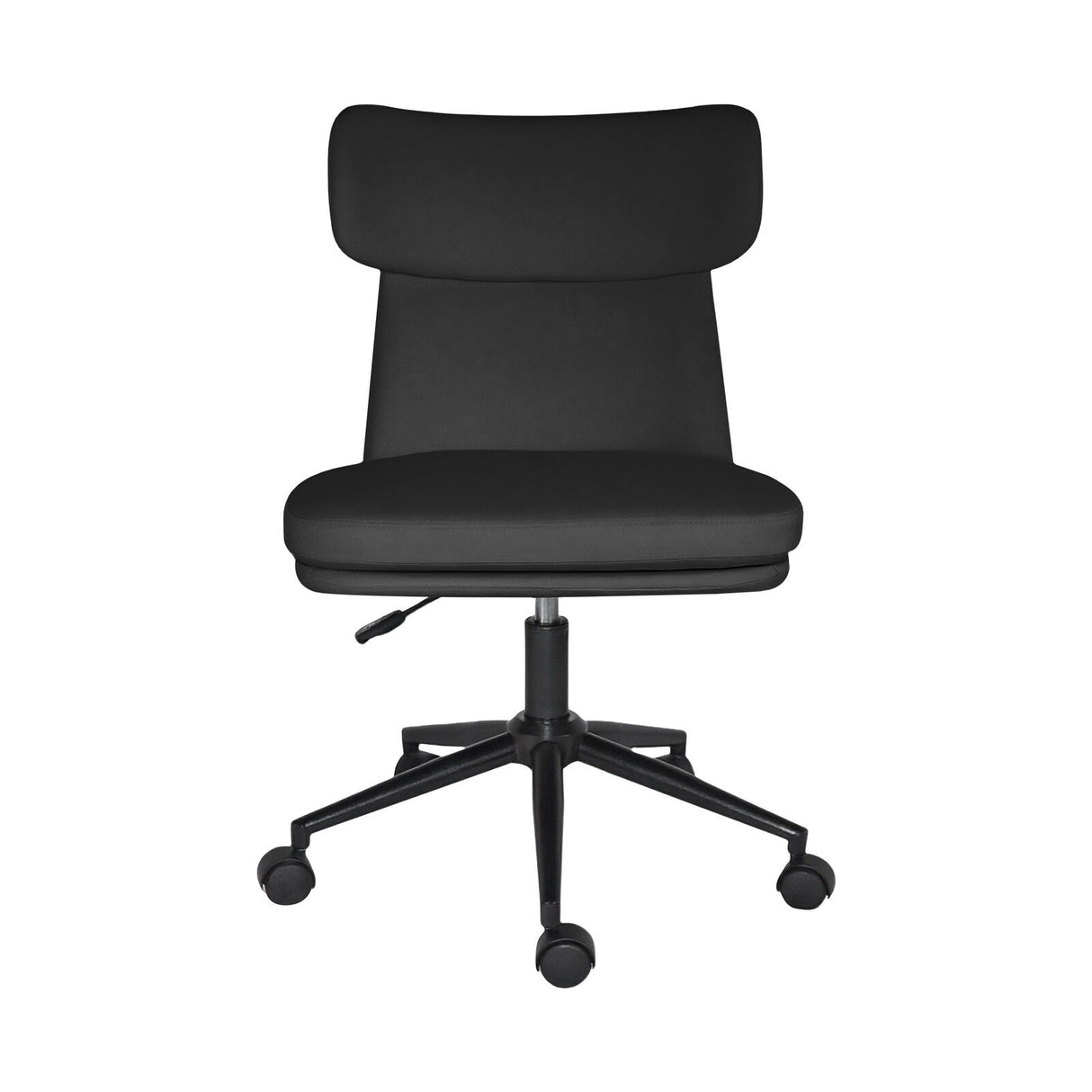 Office Desk Chair - PU Leather STRATA - BLACK