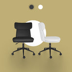 Office Desk Chair - PU Leather STRATA - BLACK