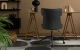 Office Desk Chair - PU Leather STRATA - BLACK - Front View