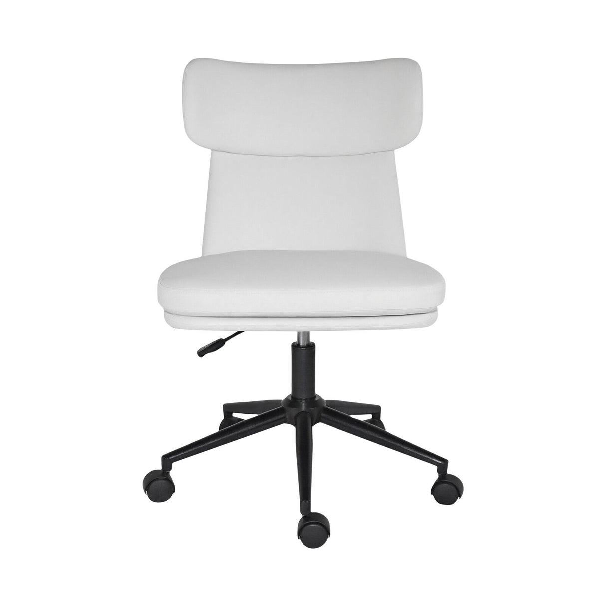 Office Desk Chair - PU Leather STRATA - WHITE