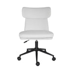 Office Desk Chair - PU Leather STRATA - WHITE
