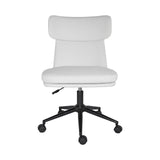 Office Desk Chair - PU Leather STRATA - WHITE