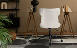Office Desk Chair - PU Leather STRATA - WHITE - Front View