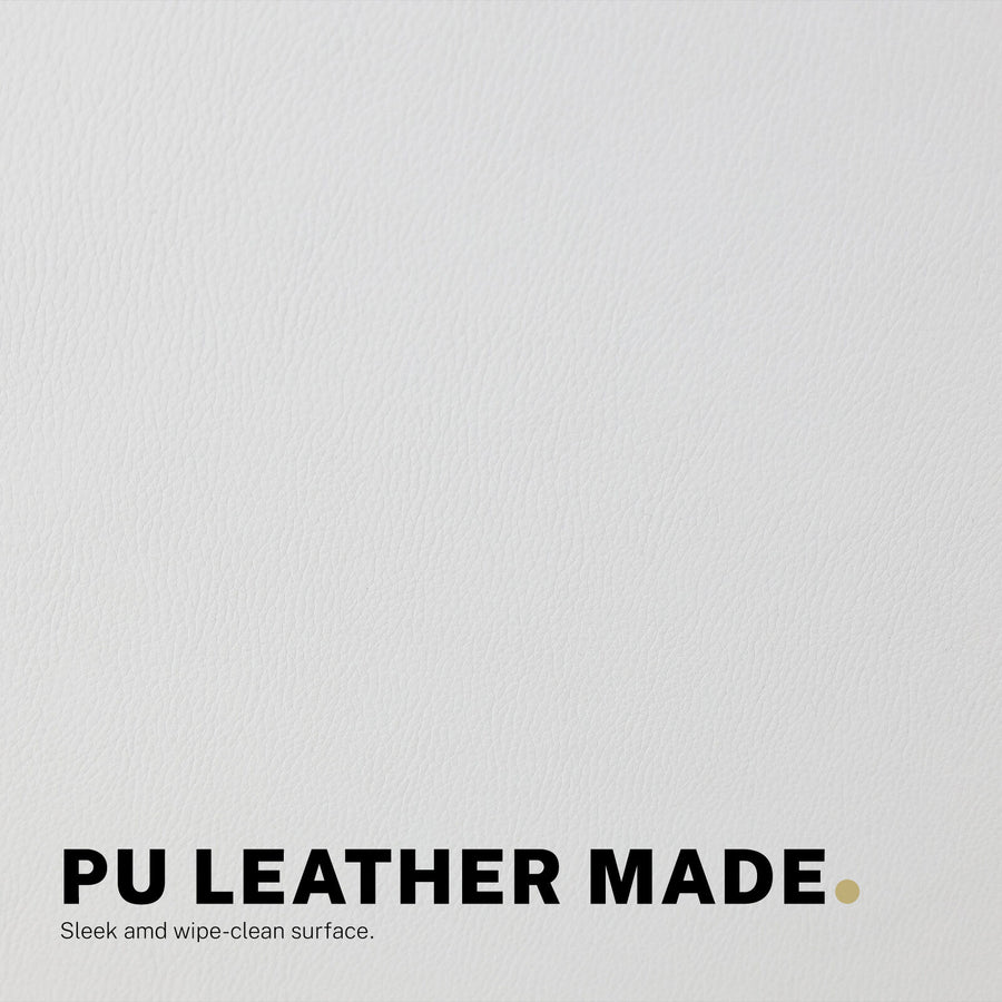 Office Desk Chair - PU Leather STRATA - WHITE