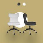 Office Desk Chair - PU Leather STRATA - WHITE