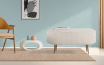 Coffee Table Storage Ottoman - Ribbed Corduroy ESME - CREAM