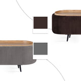 Coffee Table Storage Ottoman - Velvet IRENE - GREY - Extra Image