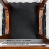 2X 65cm Wood Bar Stool Leather SOPHIA - WHITE BROWN - Low Angle