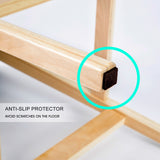 2X 74cm Wood Bar Stool Leather SOPHIA - WHITE - Rear View