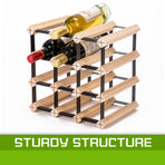 12 Bottle Timber Wine Rack