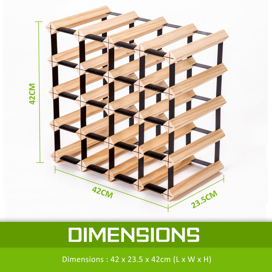 20 Bottle Timber Wine Rack