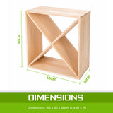 24 Bottle Criss Cross Timber Wine Rack - Extra Image