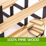 42 Bottle Timber Wine Rack - Rear View