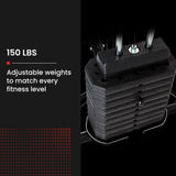 PROFLEX Multi-Station Compact Home Gym Set, 150lbs Weight Plates- M8000 - Front View