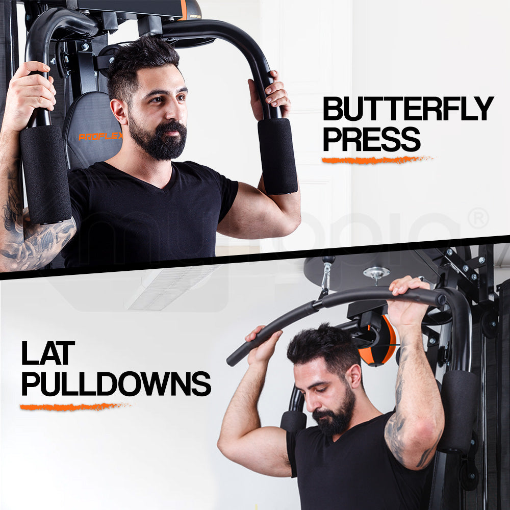 Proflex Bench Press Pull Downs Boxing Multi Station Home Gym- M9000