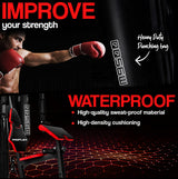 Proflex Red Multi Station Home Gym Set with 148lbs Plates & Boxing Bag- M9500