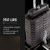 PROFLEX Multi-Station Home Gym Set with 98lbs Weight Plates- M8000 - Top-Down View