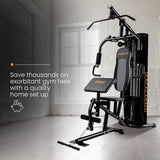 PROFLEX Multi-Station Home Gym Set with 98lbs Weight Plates- M8000