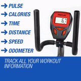 PROFLEX Magnetic Recumbent Exercise Bike Fitness Cycle Trainer with LCD Display