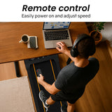 PROFLEX Electric Walking Pad Under Desk Treadmill, Remote Control, Compact Foldable Size, Tablet Holder, LCD Display, Walk or Light Jog - 45-Degree Angle
