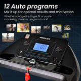 PROFLEX TRX4 Electric Treadmill, Medium Size, Foldable, Suspension, Bluetooth, USB/MP3, Pulse Sensors, Fitness Tracker - Side View