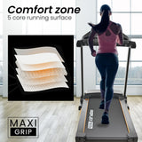 PROFLEX TRX9s Electric Treadmill, Large Size, 450mm Belt, Foldable, Suspension, Auto Incline, Bluetooth, Pulse Sensors - Low Angle