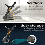 PROFLEX TRX9s Electric Treadmill, Large Size, 450mm Belt, Foldable, Suspension, Auto Incline, Bluetooth, Pulse Sensors