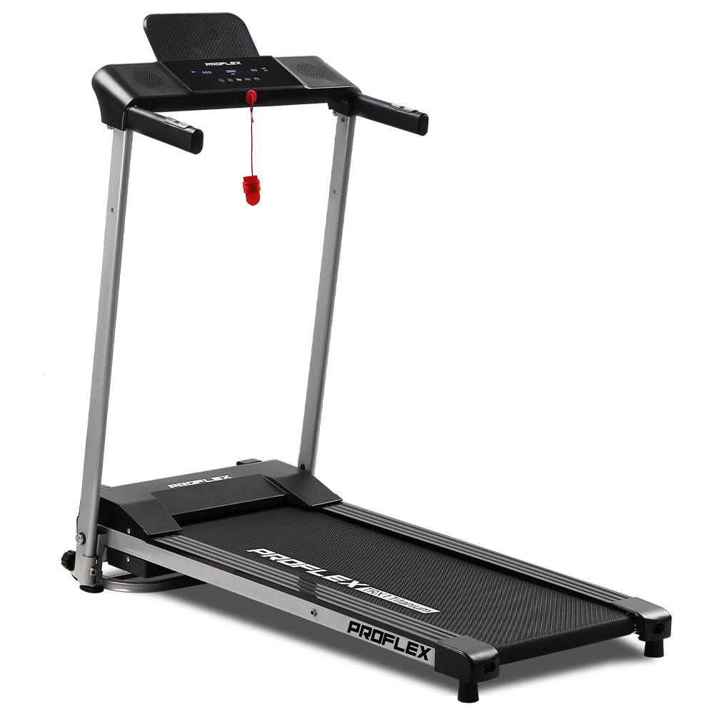 PROFLEX Electric Compact Foldable Treadmill with Bluetooth Speakers, Digital Device Stand