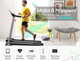 PROFLEX Electric Compact Foldable Treadmill with Bluetooth Speakers, Digital Device Stand