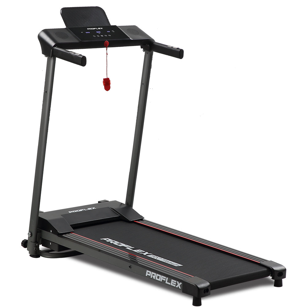 PROFLEX Electric Treadmill Compact Foldable with Bluetooth Speakers, Digital Device Stand