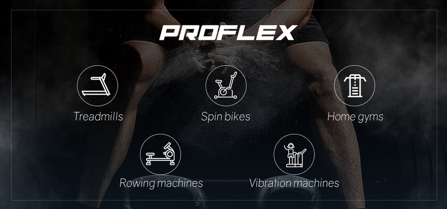 PROFLEX Electric Foldable Compact Treadmill with Bluetooth Speakers, Digital Device Stand - Black