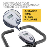 PROFLEX Folding Magnetic Exercise X-Bike - Bicycle Cycling Flywheel Fitness - Low Angle