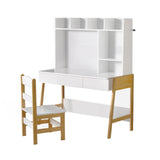 Keezi 2PCS Kids Table and Chairs Set Study Activity Toys Storage Desk Drawer - Side View