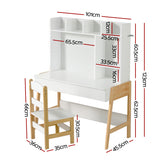 Keezi 2PCS Kids Table and Chairs Set Study Activity Toys Storage Desk Drawer - Top-Down View