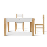 Keezi Kids Table Chair Set Children Storage Study Desk Toy Play Game Chalkboard - Side View