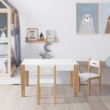 Keezi Kids Table Chair Set Children Storage Study Desk Toy Play Game Chalkboard - Low Angle