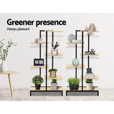 Artiss Plant Stand 6 Tier Metal Zigzag Flower Pot Shelf - Top-Down View