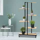 Artiss Plant Stand 6 Tier Metal Zigzag Flower Pot Shelf - Close-Up Angle