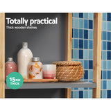 Artiss Bathroom Cabinet 115cm Bamboo Shelf - 45-Degree Angle
