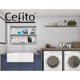 Cefito Bathroom Storage Cabinets 900mm Wall Mounted Medicine Cabinet Cupboard - Rear View