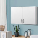 Cefito Bathroom Storage Cabinets 900mm Wall Mounted Medicine Cabinet Cupboard - Close-Up Angle