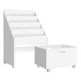 Keezi 4 Tiers Kids Bookshelf Storage Organiser Children Bookcase Drawers Display - Top-Down View