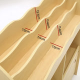 Keezi 3 Tiers Kids Bookshelf Storage Children Bookcase Toy Box Organiser Display - 45-Degree Angle